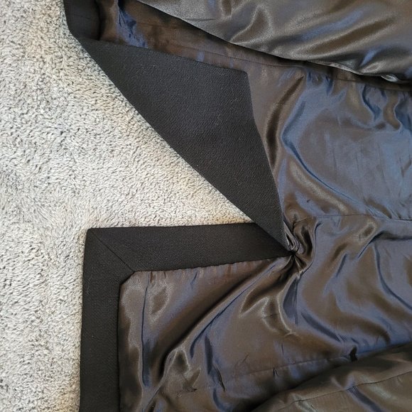 J CRew Womens Coat Size 12 Black Double Cloth Carmignano Wool Blend Italy 161778 - Picture 9 of 10